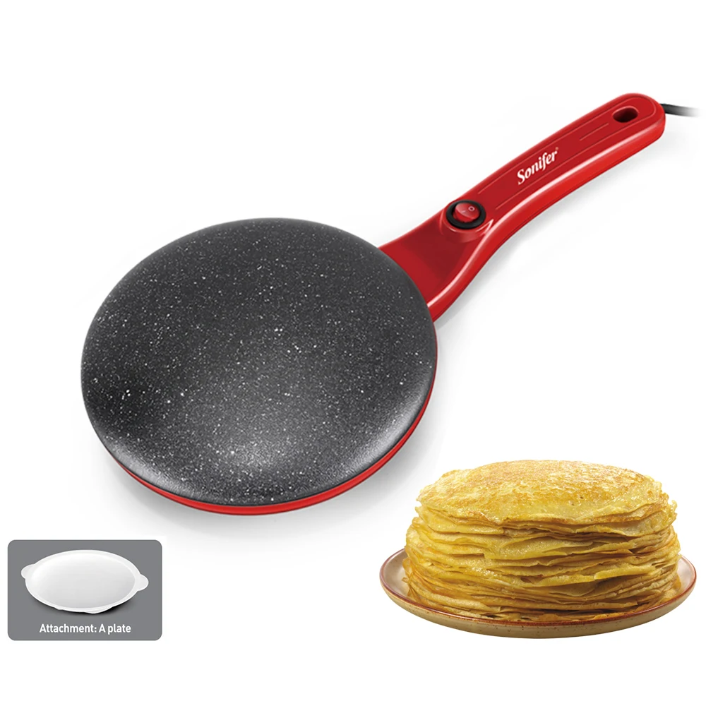 Электрическая антипригарная блинница, кухонный прибор для выпечки пиццы и пирогов, сковорода для оладьев 
Электрическая антипригарная блинница, кухонный прибор для выпечки пиццы и пирогов, сковорода для оладьев