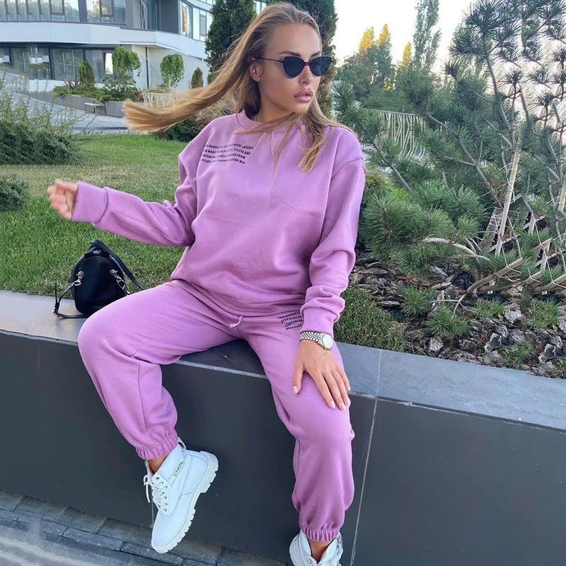 Women's Tracksuit 2021 Oversize Hoodie Long Sleeve+Jogging Pants Suit Female Letter Sports Suits Female Fitness Sportswear Suit 
Women's Tracksuit 2021 Oversize Hoodie Long Sleeve+Jogging Pants Suit Female Letter Sports Suits Female Fitness Sportswear Suit