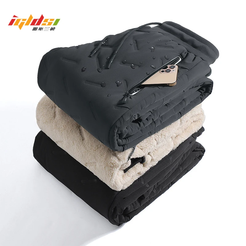 Men's Winter Zip Pockets Thicken Fleece Inner Sweatpants Male Joggers Down Cotton Warm Pants Waterproof Thermal Long Trousers
Men's Winter Zip Pockets Thicken Fleece Inner Sweatpants Male Joggers Down Cotton Warm Pants Waterproof Thermal Long Trousers