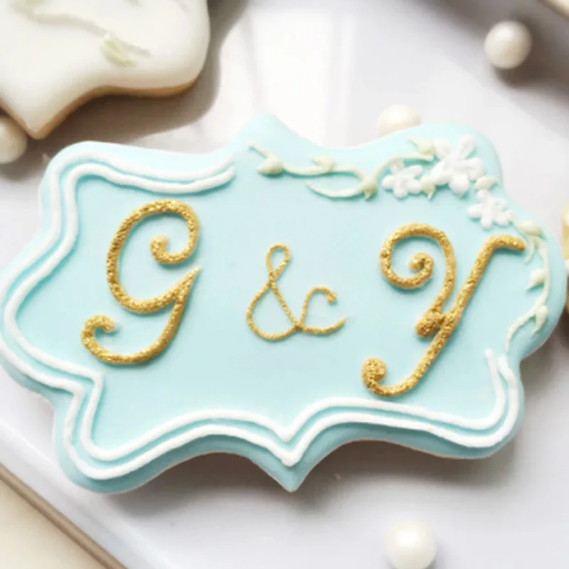 4Pcs/Lot Vintage Plaque Frame Cookie Cutter Set Plastic Biscuit Mould Fondant Cake Decorating Tools Sugar Craft Molds | Дом и сад