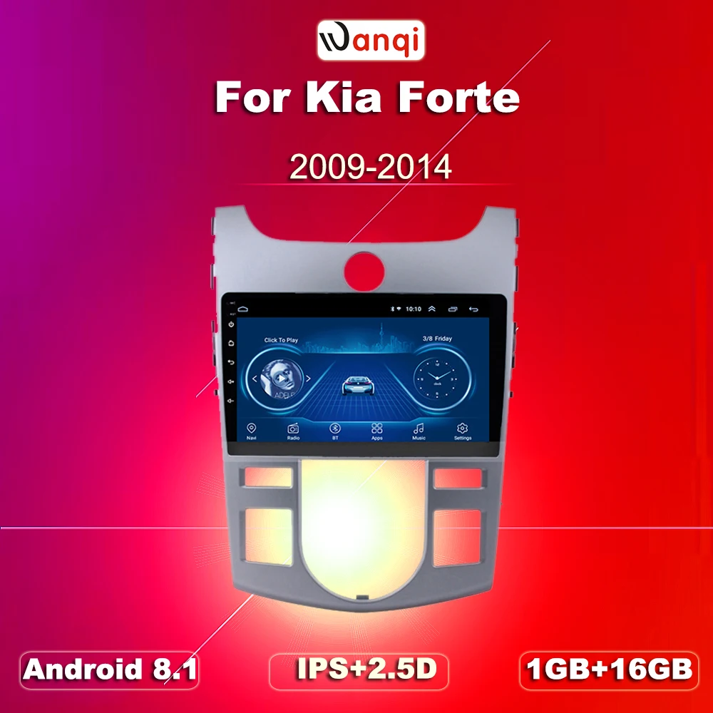 9 дюймов Android 8 1 2.5D Закаленное HD Сенсорное радио для KIA forte 2009 2014 с Bluetooth USB WIFI