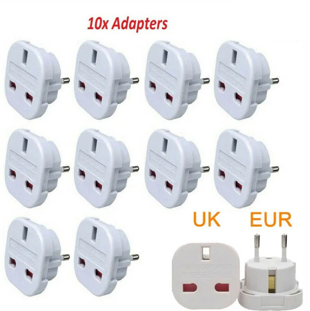 1/5/10pcs UK To EU Adaptor Plug UK British English To EU Euro Europe Travel Adaptor Plug 2 Pin Universa Adaptor Connector
1/5/10pcs UK To EU Adaptor Plug UK British English To EU Euro Europe Travel Adaptor Plug 2 Pin Universa Adaptor Connector