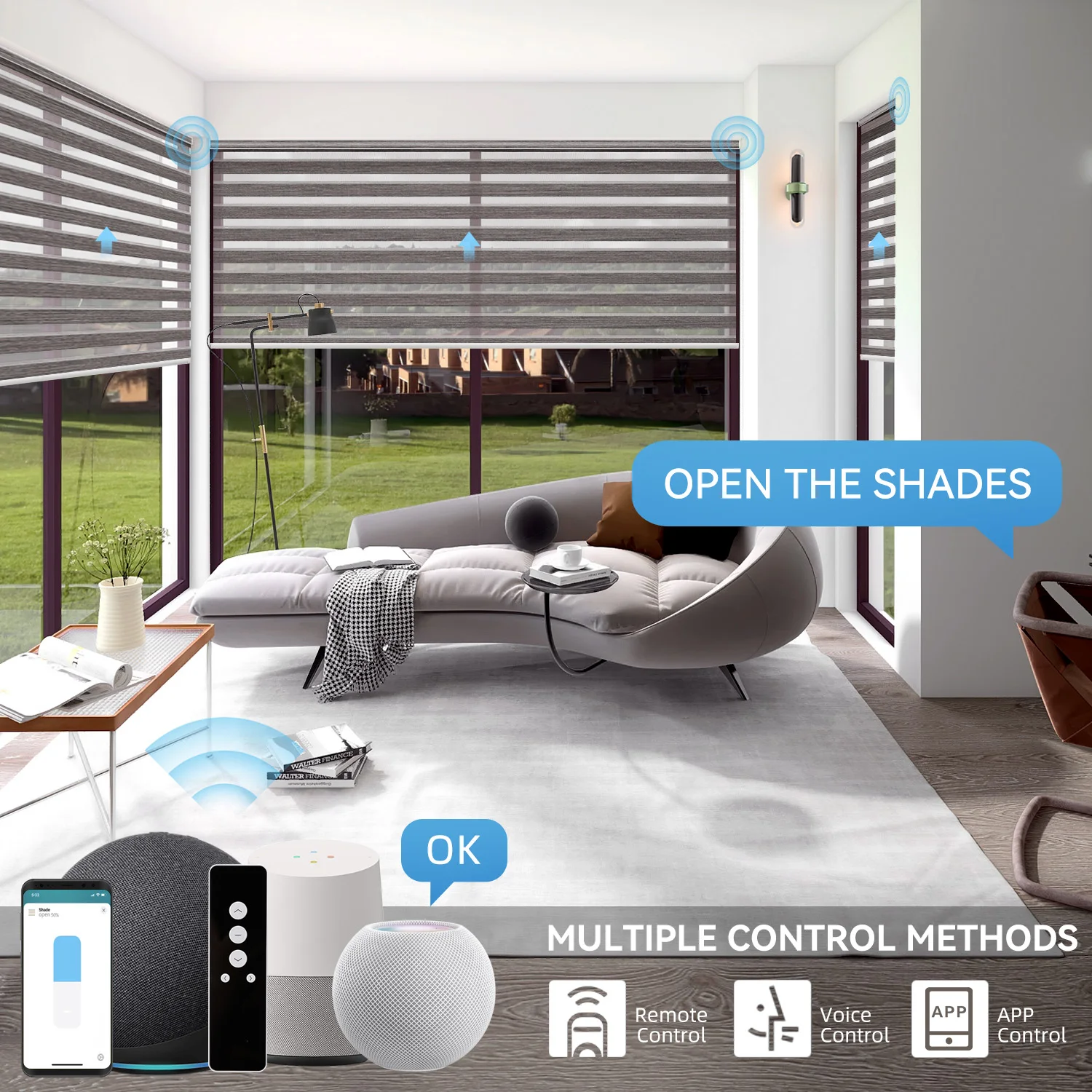 Motorized Zebra Shades Rechargeable Light Control Available for Smart Home Compatible with Alexa Homekit Google Home Customized
Motorized Zebra Shades Rechargeable Light Control Available for Smart Home Compatible with Alexa Homekit Google Home Customized