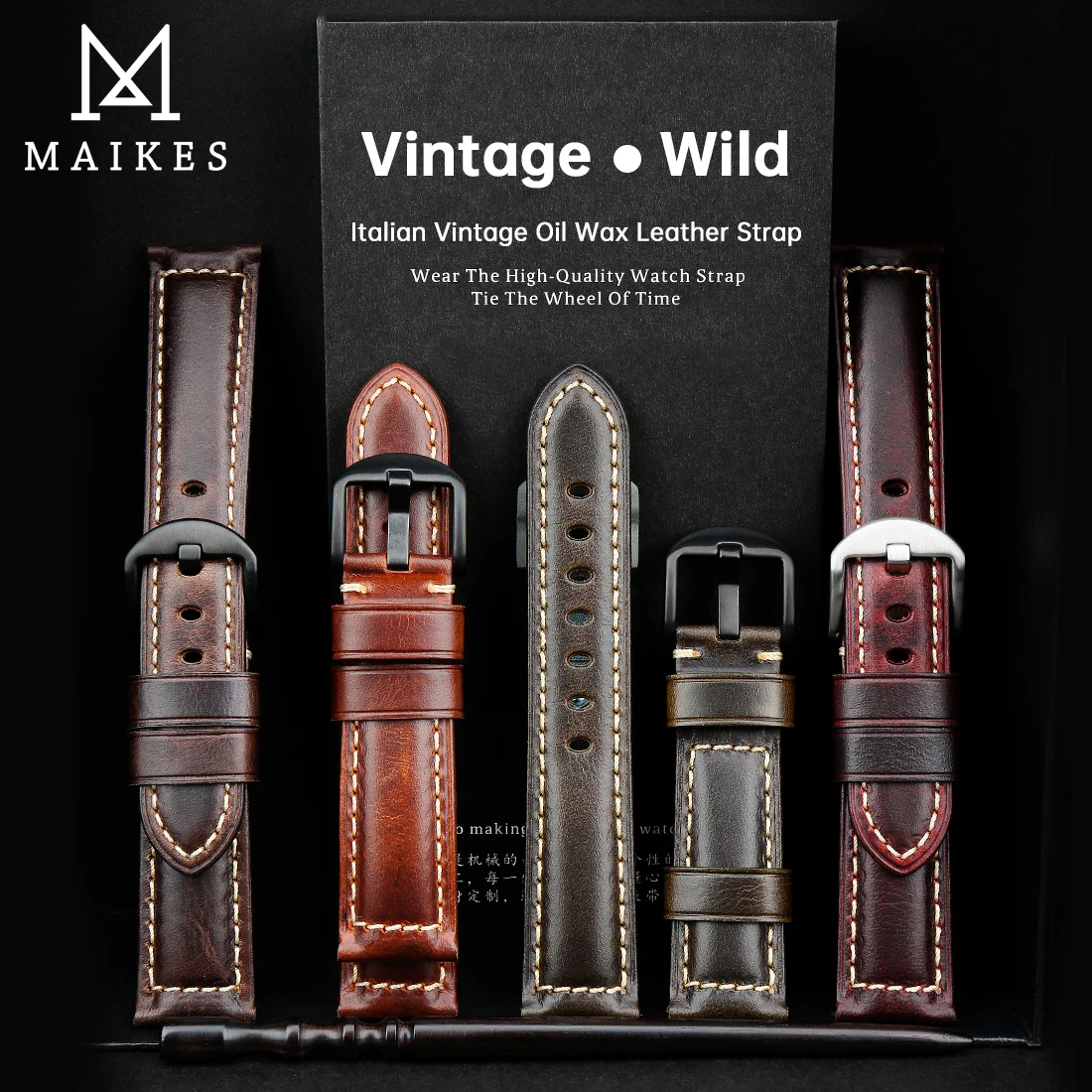 MAIKES Oil Wax Cowhide Leather Watch Strap Retro Genuine Leather Watchband Bracelet Belt 22mm Women Men Brown Smart Watch Band
MAIKES Oil Wax Cowhide Leather Watch Strap Retro Genuine Leather Watchband Bracelet Belt 22mm Women Men Brown Smart Watch Band