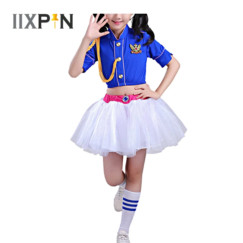 Kids Girls Jazz Dance Costumes Fancy Dress Performance Outfit Short Sleeves Crop Top With Mesh Tutu Skirt Cheerleader Uniform
Kids Girls Jazz Dance Costumes Fancy Dress Performance Outfit Short Sleeves Crop Top With Mesh Tutu Skirt Cheerleader Uniform