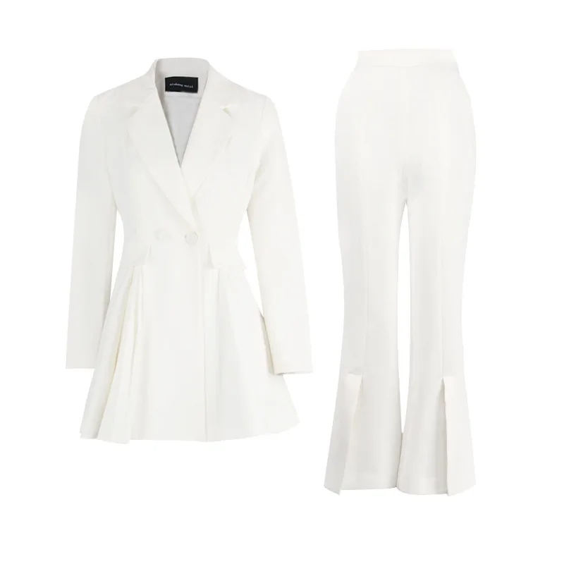 2020 New Autumn Solid Color Lapel Long Sleeve Blazer High Waist Wide Leg Pants Women's Casual Suit Set Tide U833
2020 New Autumn Solid Color Lapel Long Sleeve Blazer High Waist Wide Leg Pants Women's Casual Suit Set Tide U833