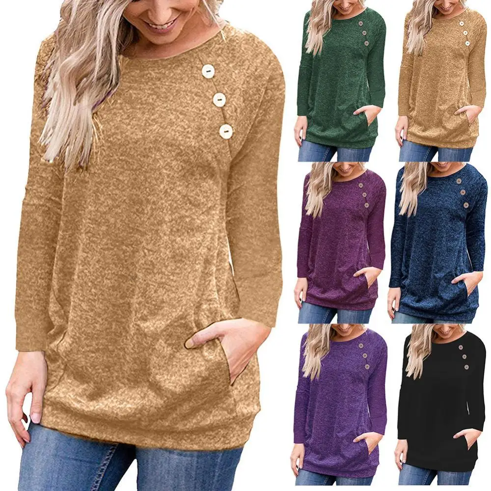 Autumn Winner New Women Solid Color Long Sleeve Crew Neck Button Casual Pullover Blouse Knitwear Plus Size Soft Tops 6 Colors
Autumn Winner New Women Solid Color Long Sleeve Crew Neck Button Casual Pullover Blouse Knitwear Plus Size Soft Tops 6 Colors