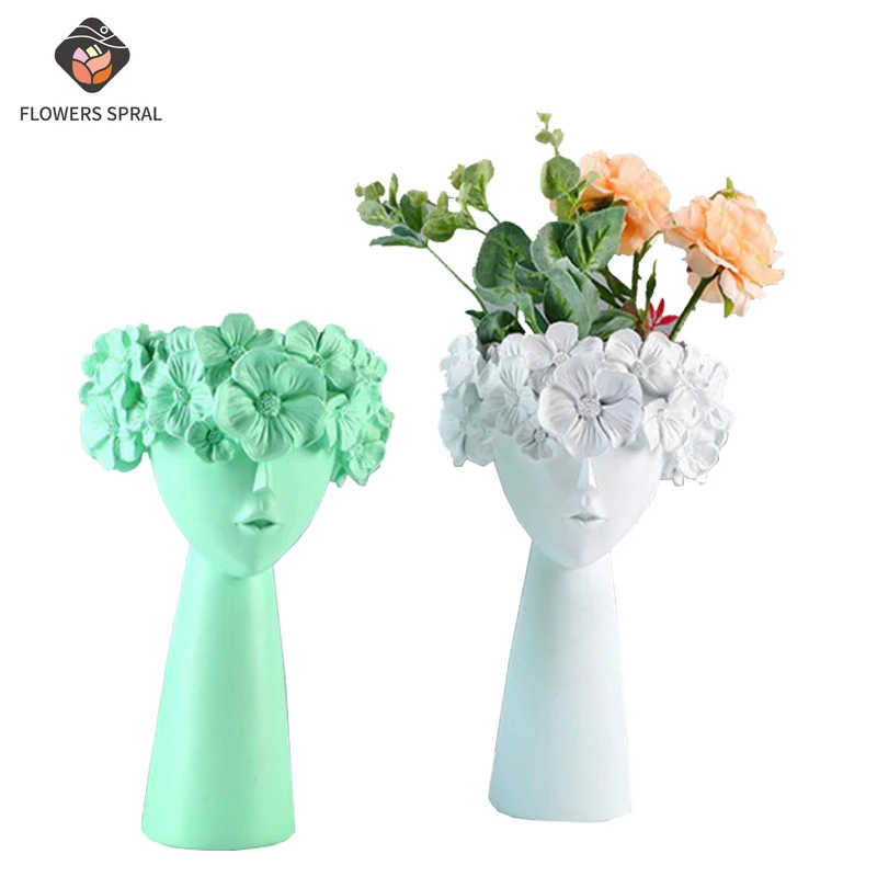 Resin Vase Home Decoration Creative Girl Headdress Sculpture Vase Storage Box Pen Holder Flower Pot Modern Home Decoration
Resin Vase Home Decoration Creative Girl Headdress Sculpture Vase Storage Box Pen Holder Flower Pot Modern Home Decoration