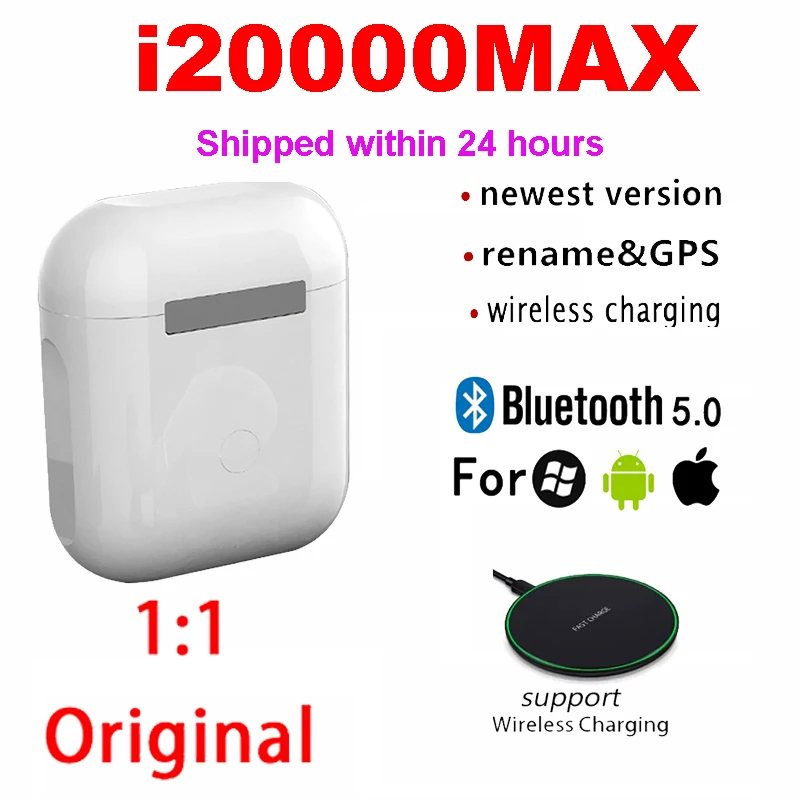 2021 New i20000MAX TWS 1:1 GPS Rename Wireless Bluetooth Headsets PK i7 i11 i14 i15 i16 i18 i30 i10 i20 i1000 PRO i9999 i2000MAX
2021 New i20000MAX TWS 1:1 GPS Rename Wireless Bluetooth Headsets PK i7 i11 i14 i15 i16 i18 i30 i10 i20 i1000 PRO i9999 i2000MAX
