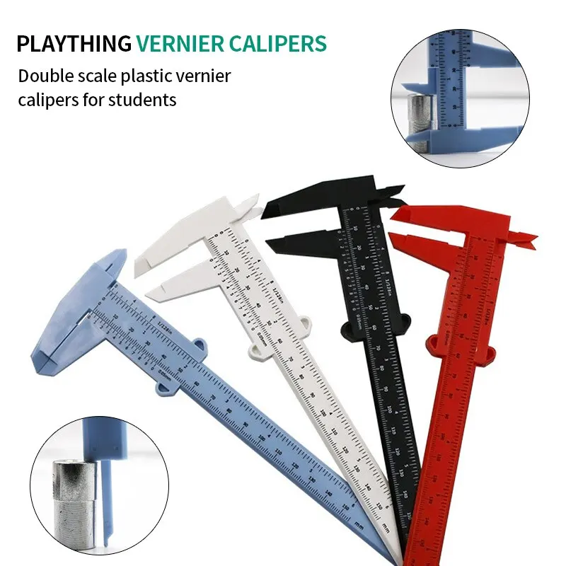 0-100/120/150MM Double Scale Plastic Vernier Caliper Ruler Measuring Student Calipers Mini measuring calipers
0-100/120/150MM Double Scale Plastic Vernier Caliper Ruler Measuring Student Calipers Mini measuring calipers