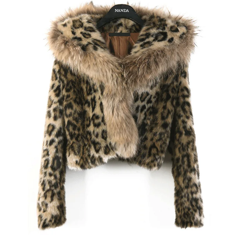 Leopard print fur coat hooded fur coat Fashion thick faux fur coat autumn and winter women's clothing
Leopard print fur coat hooded fur coat Fashion thick faux fur coat autumn and winter women's clothing