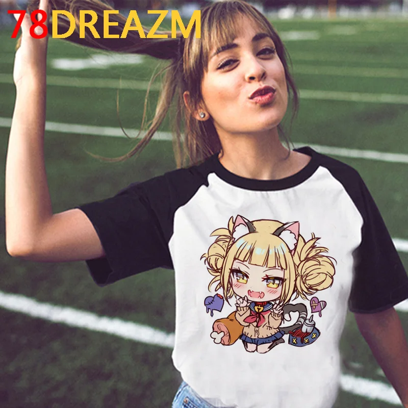 Лидер продаж футболка с японским аниме Моя геройская Академия женская кавайная
