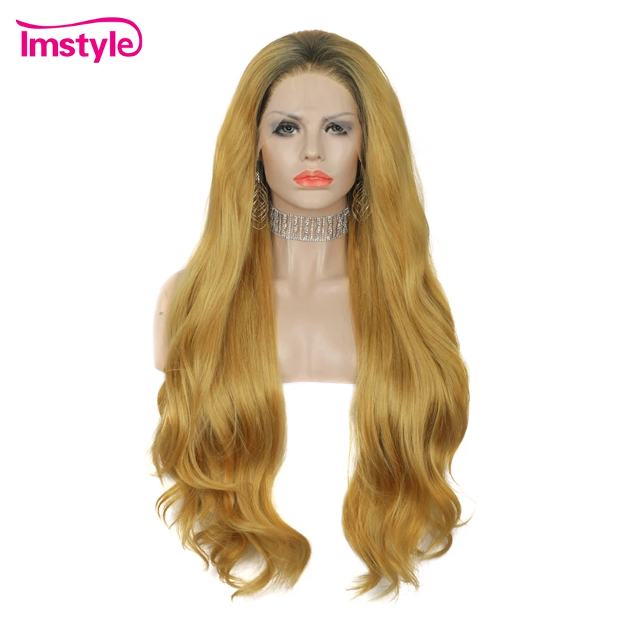 Imstyle Blonde Golden Wig Synthetic Lace Front Wig For Women Heat Resistant Fiber Dark Root Natural Wavy Long Wig Cosplay
Imstyle Blonde Golden Wig Synthetic Lace Front Wig For Women Heat Resistant Fiber Dark Root Natural Wavy Long Wig Cosplay