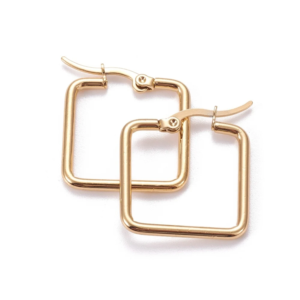 10 Pair 201 Stainless Steel Square Hoop Earrings For Women Fashion Simple jewelry Decor Golden 2020 New
10 Pair 201 Stainless Steel Square Hoop Earrings For Women Fashion Simple jewelry Decor Golden 2020 New