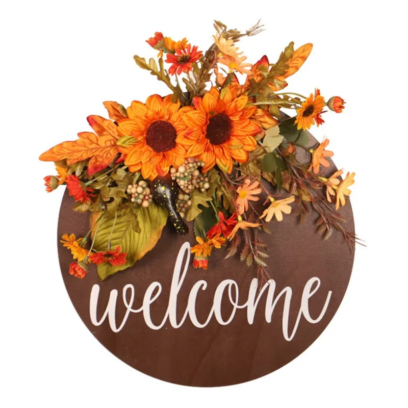 Autumn Colors Thanksgiving Decoration Door Hanging Simulation Sunflower Sunflower Autumn Chrysanthemum Doorplate Peacock Chrysan
Autumn Colors Thanksgiving Decoration Door Hanging Simulation Sunflower Sunflower Autumn Chrysanthemum Doorplate Peacock Chrysan