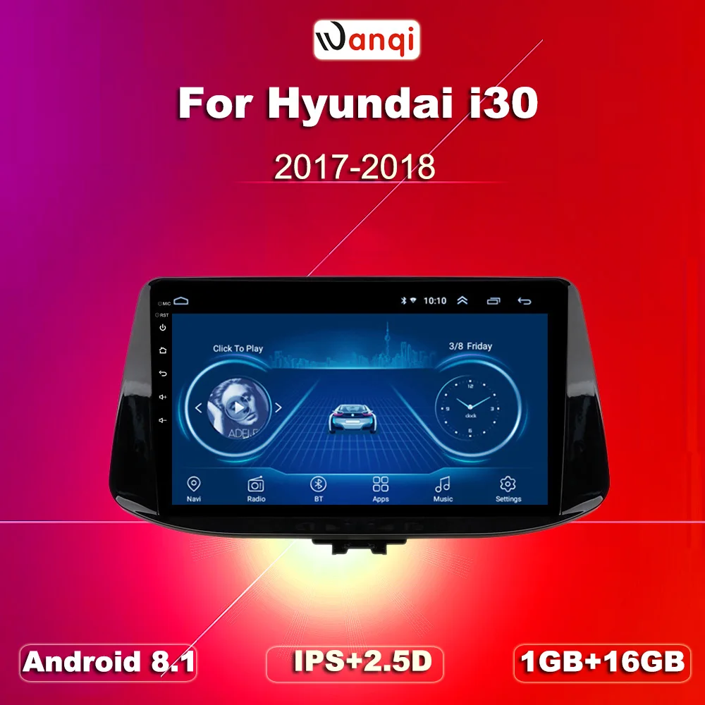 Горячая Распродажа Android 8 1 9 дюймов 2.5D Закаленное HD радио с сенсорным экраном для