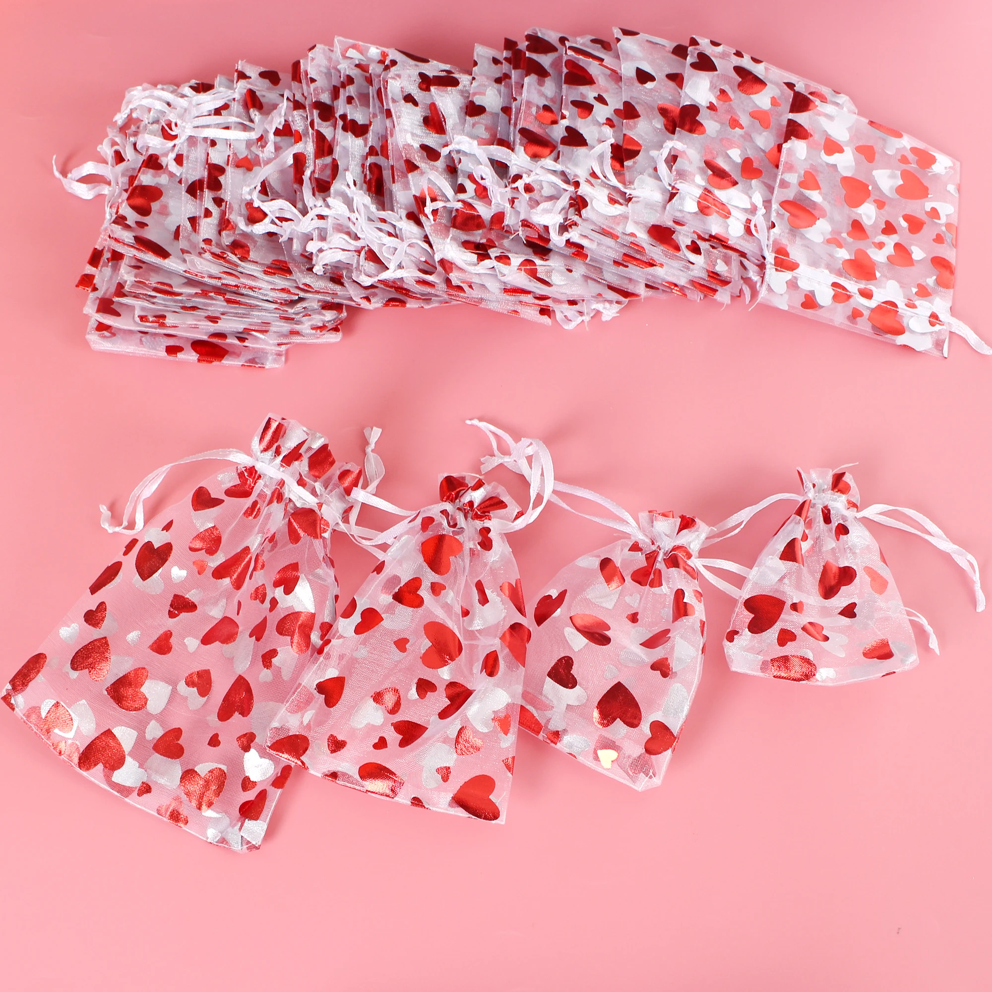 100pcs/Set Storage Bags Stationery Storage Valentine'S Day Love Bright Red Color Bundle Mesh Bag Ogan Gift Bag Packing Bags
100pcs/Set Storage Bags Stationery Storage Valentine'S Day Love Bright Red Color Bundle Mesh Bag Ogan Gift Bag Packing Bags