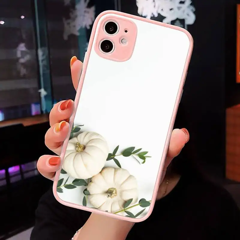 Pumpkin Autumn leaf pattern Flowers Phone Cases Matte transparent For Pink iPhone 12 Mini 11 Pro XR XS Max 7 8 Plus X Back Cover
Pumpkin Autumn leaf pattern Flowers Phone Cases Matte transparent For Pink iPhone 12 Mini 11 Pro XR XS Max 7 8 Plus X Back Cover