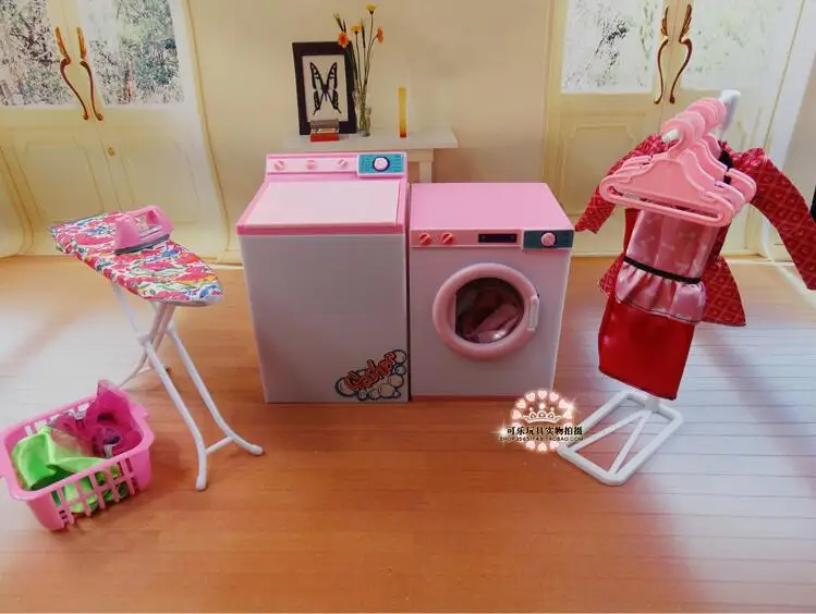 Подлинная игрушка для стиральной машины Барби Химчистка Кукольный дом набор