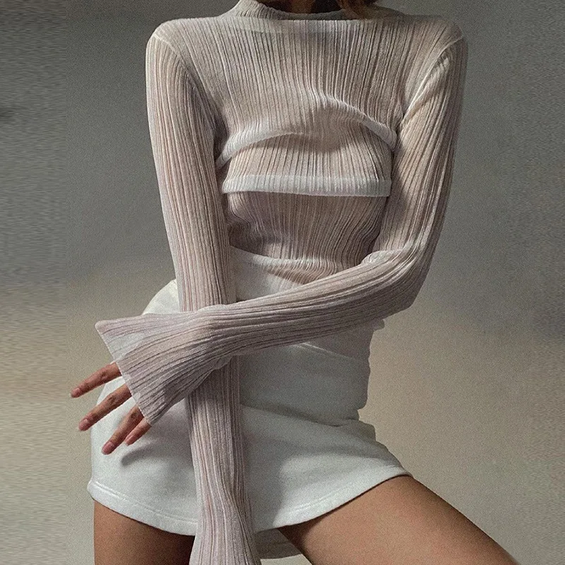 Chic Fashion Ruffle See Through Blue Long Sleeve Women Tops Autumn Elegant Slim Fit T-Shirts Clothes
Chic Fashion Ruffle See Through Blue Long Sleeve Women Tops Autumn Elegant Slim Fit T-Shirts Clothes