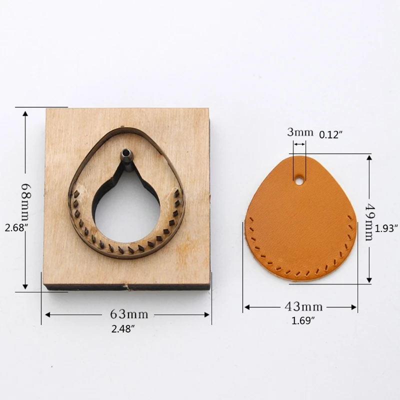 RFID Key Fob Leather Tag Leather Template Wooden Punching Die Cutting Mould Teardrop Keychain Holder Leather Mold Crafts
RFID Key Fob Leather Tag Leather Template Wooden Punching Die Cutting Mould Teardrop Keychain Holder Leather Mold Crafts