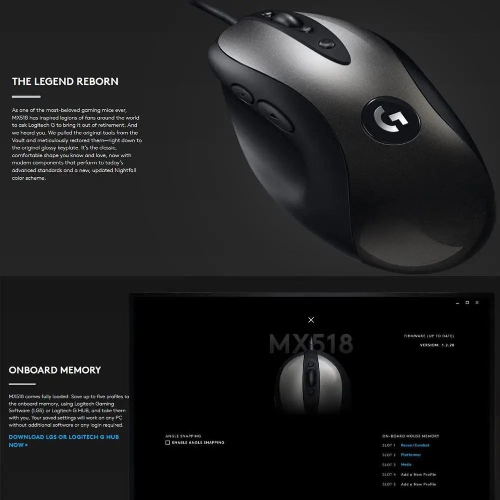 Logitech MX518 Mouse Classic Wired Gaming Mice 16000DPI 8 Programmable Buttons Mouse for Laptop Desktop Gaming Working Mice
Logitech MX518 Mouse Classic Wired Gaming Mice 16000DPI 8 Programmable Buttons Mouse for Laptop Desktop Gaming Working Mice
