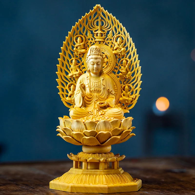 Mercy Goddess Guan Yin Sitting Posture 18cm Buddha Bodhisattva Solid Wood Temple Souvenir God Handmade Feng Shui
Mercy Goddess Guan Yin Sitting Posture 18cm Buddha Bodhisattva Solid Wood Temple Souvenir God Handmade Feng Shui