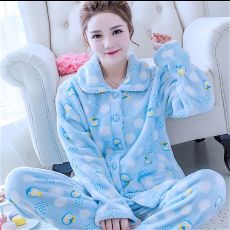 Women's pajamas autumn and winter suit sweet and lovely flannel thickening girl sweet long-sleeved home service
Women's pajamas autumn and winter suit sweet and lovely flannel thickening girl sweet long-sleeved home service