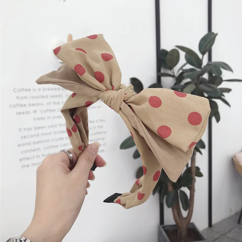 New polka dot double bow wide edge headband haarklem diademas para el pelo mujer girl hair accessories for women 2020 tiaras
New polka dot double bow wide edge headband haarklem diademas para el pelo mujer girl hair accessories for women 2020 tiaras