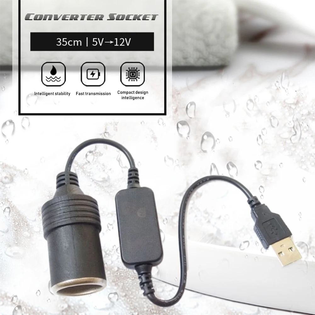 Розетка для автомобильного прикуривателя USB 5 В до 12 в конвертер адаптер