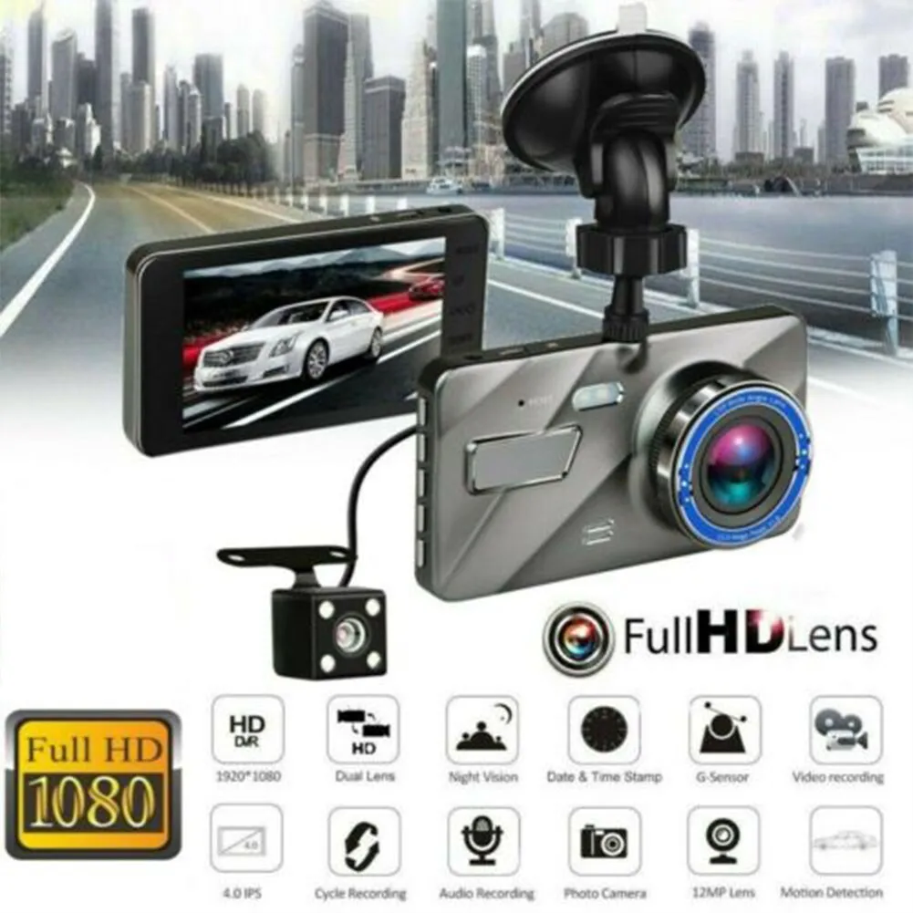 1080P HD Dual Lens Car DVR Front And Rear Camera Dash Cam Video Recorder Dash Cam Rear Camera With Adjustable Mount
1080P HD Dual Lens Car DVR Front And Rear Camera Dash Cam Video Recorder Dash Cam Rear Camera With Adjustable Mount