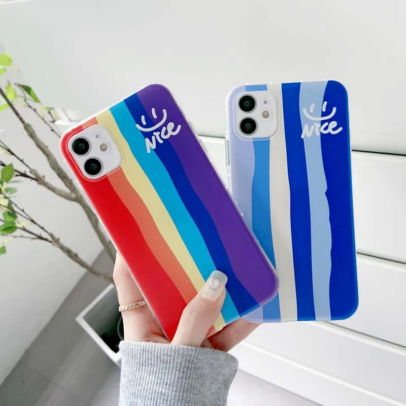 Rainbow Phone Case For iPhone 12 Pro 12 Mini 11 11 Pro Max XR XS Max 7 8 Plus X SE 2020 soft Shockproof Silicone Back Cover
Rainbow Phone Case For iPhone 12 Pro 12 Mini 11 11 Pro Max XR XS Max 7 8 Plus X SE 2020 soft Shockproof Silicone Back Cover