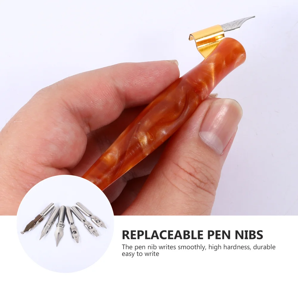 1 Set Wood Handle Calligraphy Pen Set Handcrafted Dip Pen Students Dip Pen 
1 Set Wood Handle Calligraphy Pen Set Handcrafted Dip Pen Students Dip Pen