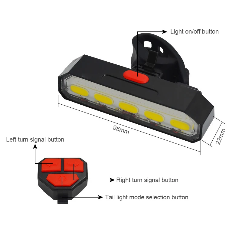 Hot Sale Bike Brake Light Flash Tail Light Rear Turn Bicycle Wireless Remote Control Turning Cycling Safety Warning Lights
Hot Sale Bike Brake Light Flash Tail Light Rear Turn Bicycle Wireless Remote Control Turning Cycling Safety Warning Lights