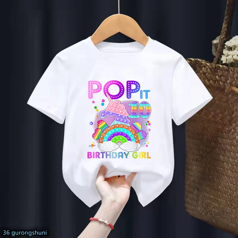 Rainbow Pop It 10th Birthday Girl Graphic Print T-Shirt Girls Rainbow Unicorn Love Kids Clothes Funny Tshirt Children'S Clothing
Rainbow Pop It 10th Birthday Girl Graphic Print T-Shirt Girls Rainbow Unicorn Love Kids Clothes Funny Tshirt Children'S Clothing