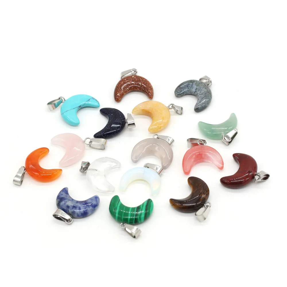 Best Selling Natural Semi-precious Stones Moon-shaped Pendant Beads Children's DIY Jewelry Necklace Bracelet Exquisite Gifts
Best Selling Natural Semi-precious Stones Moon-shaped Pendant Beads Children's DIY Jewelry Necklace Bracelet Exquisite Gifts