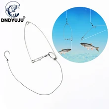 DNDYUJU 5pcs Stainless Steel Accessories Ejection Catapult Spring Full Speed Artifact Parts Automatic Fishing Hook Jig Head