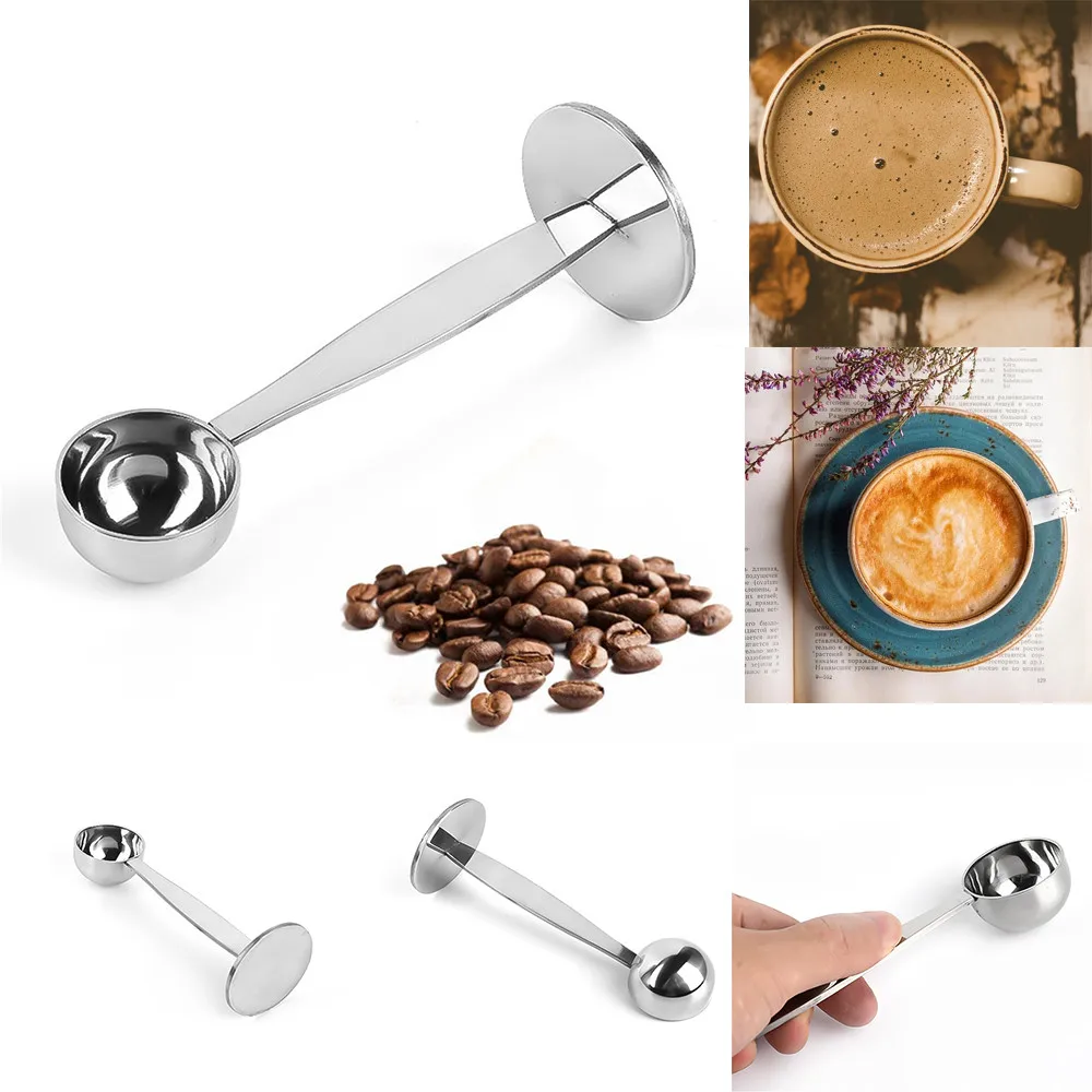 Stainless Steel Stand Tamper Spoon Tools 2 In 1 Coffee Scoop Portable Coffee Powder Measuring Scoops
Stainless Steel Stand Tamper Spoon Tools 2 In 1 Coffee Scoop Portable Coffee Powder Measuring Scoops