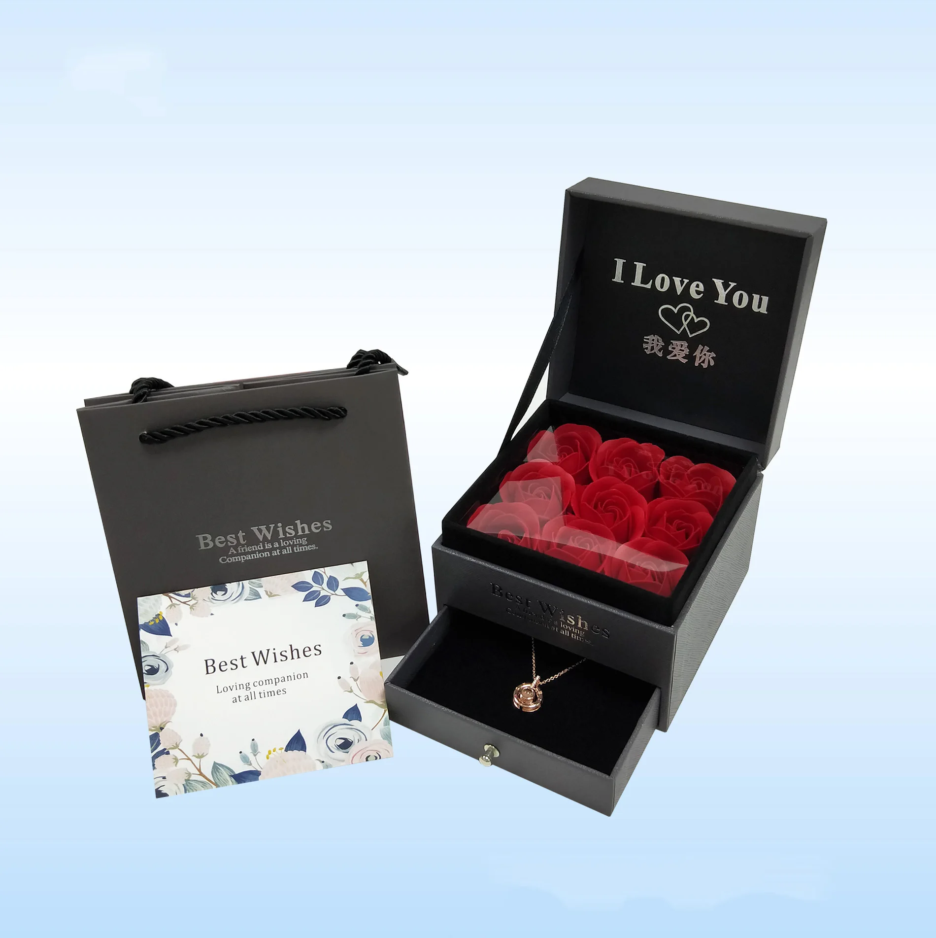 Фото 5 цветная коробка для ювелирных изделий мыло на День святого Валентина вечная