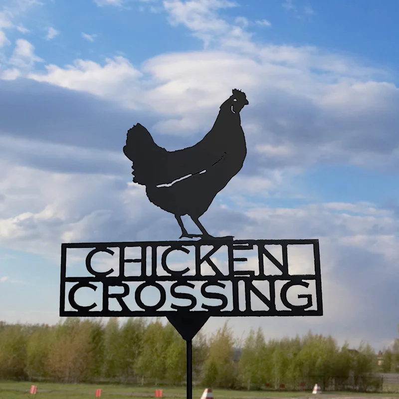 2D Metal Chicken Yard Sign Decoration with Letters Chicken Crossing Hollow Animal Silhouette Art Stake for Farm 35*35cm
2D Metal Chicken Yard Sign Decoration with Letters Chicken Crossing Hollow Animal Silhouette Art Stake for Farm 35*35cm