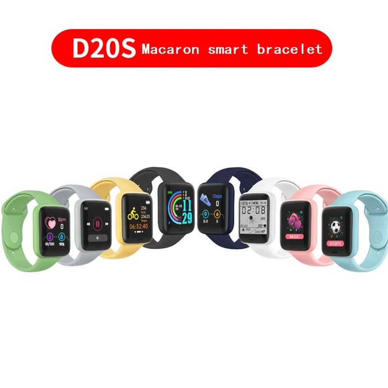 D20S Macaron Smart Bracelet 1.44 screen Y68 Smart bracelet Heart rate and blood pressure monitoring Wristband for IOS Android
D20S Macaron Smart Bracelet 1.44 screen Y68 Smart bracelet Heart rate and blood pressure monitoring Wristband for IOS Android