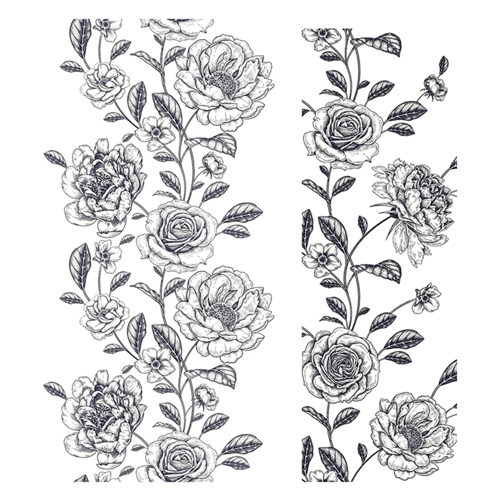 

AZSG Blooming Rose Flowers Clear Stamps For DIY Scrapbooking Decorative Card Making Crafts Fun Decoration Supplies