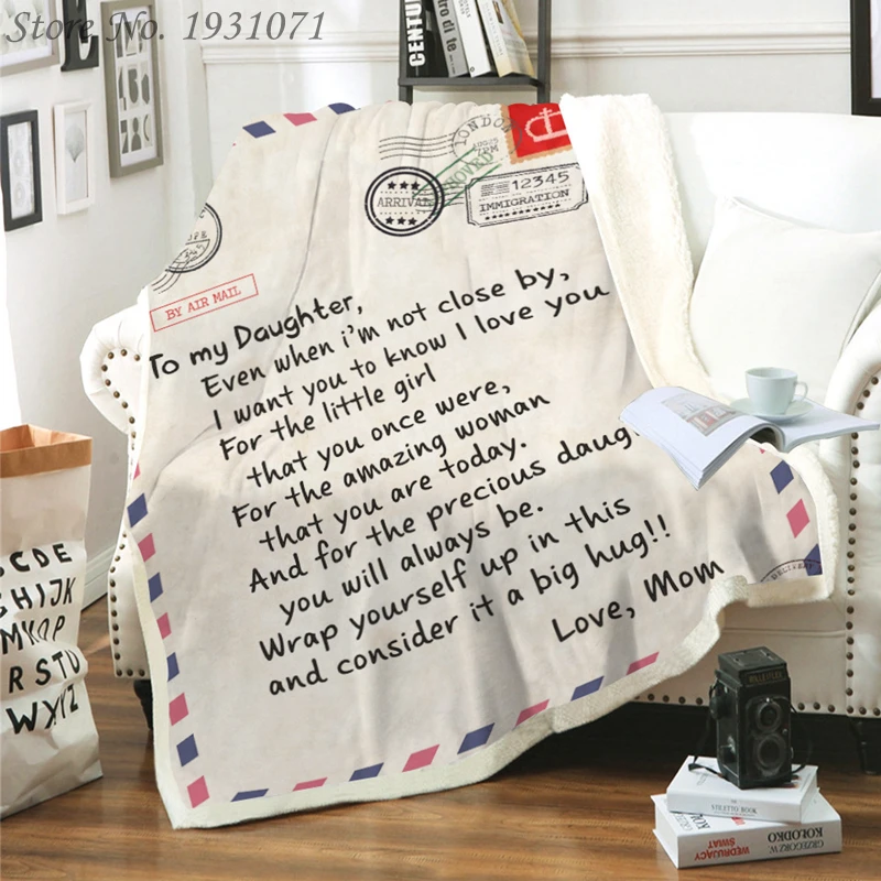 Letter Letters To My Daughter Express Love Blanket 3D Print Sherpa Blanket on Bed Home Textiles Dreamlike Gift Blanket 08
Letter Letters To My Daughter Express Love Blanket 3D Print Sherpa Blanket on Bed Home Textiles Dreamlike Gift Blanket 08