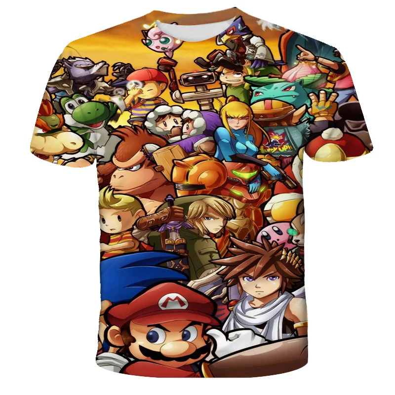 Summer Tshirt Tops Children's Clothing Kids Anime Casual Holiday 2021 Children's 3D Mario Print T-shirt Clothing Boys and Girls
Summer Tshirt Tops Children's Clothing Kids Anime Casual Holiday 2021 Children's 3D Mario Print T-shirt Clothing Boys and Girls