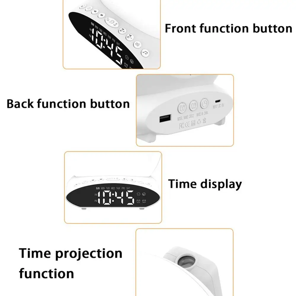 Wake Up Light Led Alarm Clock Dual Alarm Clocks Snooze Function 7 Colorful Atmosphere Lamp With Fm Radio
Wake Up Light Led Alarm Clock Dual Alarm Clocks Snooze Function 7 Colorful Atmosphere Lamp With Fm Radio