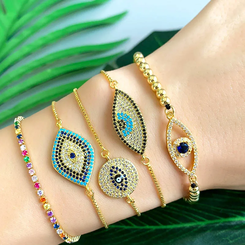 Blue Evil Eye Bracelet Men Woman Jewelry Pave CZ Round Hollow Greek Eye Charm Beaded Rope Turkish Eye Colorful Tennis Hand Chain
Blue Evil Eye Bracelet Men Woman Jewelry Pave CZ Round Hollow Greek Eye Charm Beaded Rope Turkish Eye Colorful Tennis Hand Chain