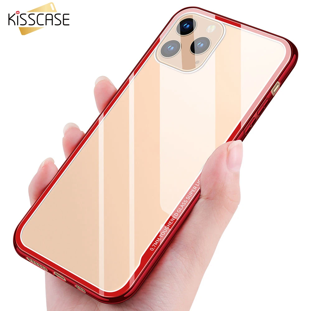 Чехол KISS из закаленного стекла прозрачный чехол для iPhone 7 XS MAX s XR 11PRO 8 X 10