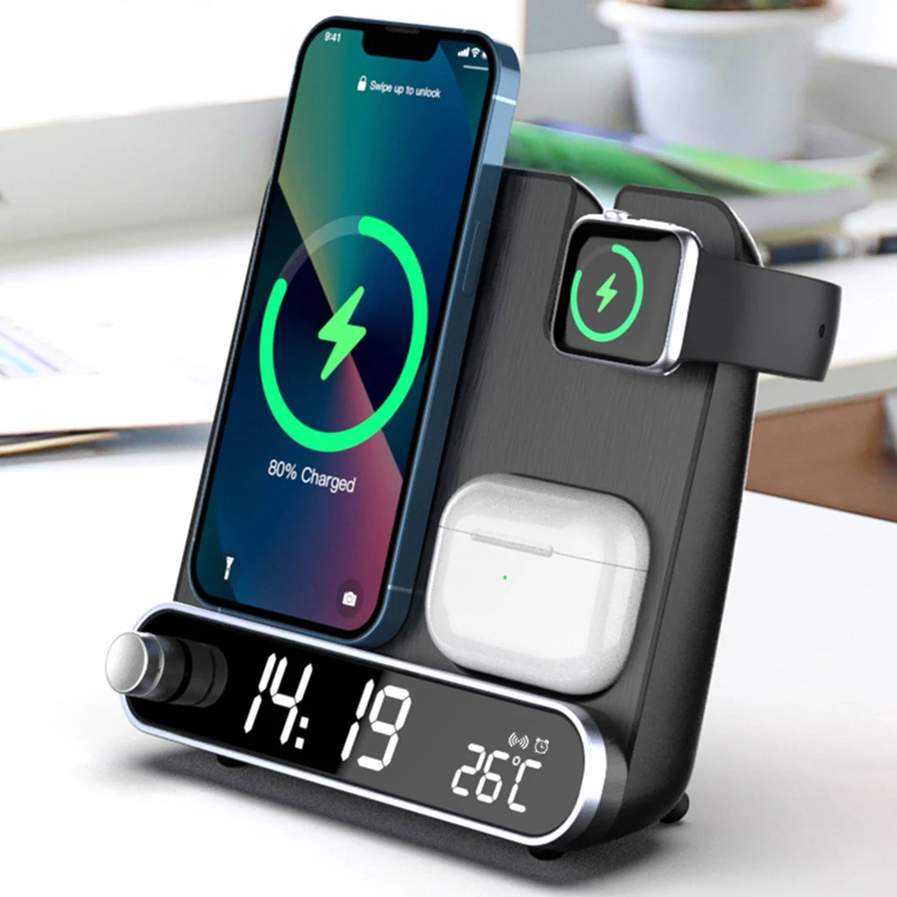 Беспроводное зарядное устройство 3 в 1 для iphone 13 12 11 XS Mini Pro Max Apple Watch AirPods быстрая