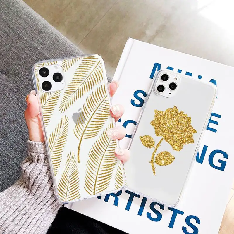 Golden leaf flower love leopard Phone Case Transparent Clear for iPhone 11 12 mini pro XS MAX 7 8 6 6S Plus X 5S SE 2020 XR
Golden leaf flower love leopard Phone Case Transparent Clear for iPhone 11 12 mini pro XS MAX 7 8 6 6S Plus X 5S SE 2020 XR