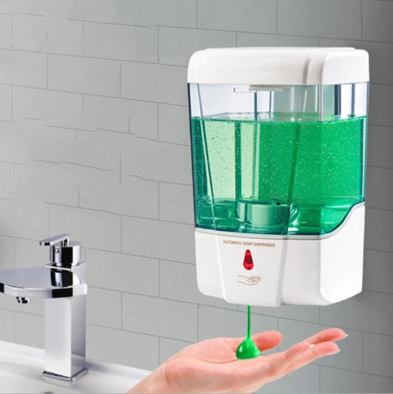 700ml Automatic Soap Dispenser Touchless Sensor Hand Sanitizer Detergent Dispenser Wall Mounted Liquid Soap Dispensers Wholesale
700ml Automatic Soap Dispenser Touchless Sensor Hand Sanitizer Detergent Dispenser Wall Mounted Liquid Soap Dispensers Wholesale
